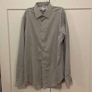 Calvin Klein Slim Fit Gray Dress Shirt